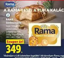 Lidl RAMA Sütőmargarin ajánlat