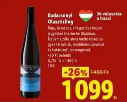 Lidl Badacsonyi Olaszrizling ajánlat