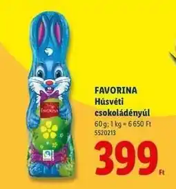 Lidl FAVORINA Húsvéti csokoládényúl ajánlat