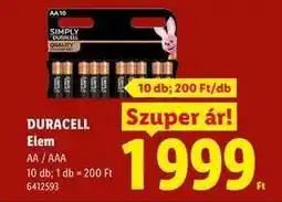 Lidl DURACELL Elem ajánlat