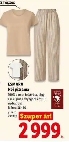 Lidl Esmara Női pizsama ajánlat