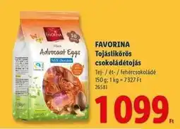 Lidl FAVORINA Tojáslikőrös csokoládétojás ajánlat