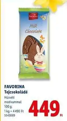 Lidl FAVORINA Tejcsokoládé ajánlat