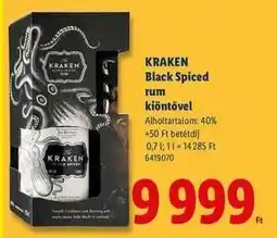 Lidl KRAKEN Black Spiced rum kiöntővel ajánlat