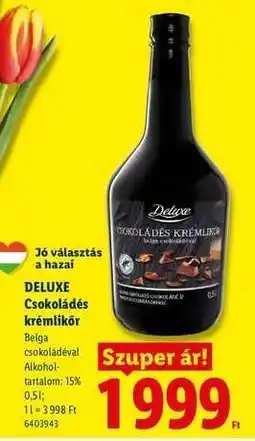 Lidl DELUXE Csokoládés krémlikőr ajánlat