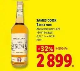 Lidl James Cook Barna Rum ajánlat