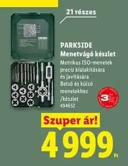 Lidl PARKSIDE Menetvágó készlet ajánlat