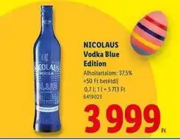 Lidl NICOLAUS Vodka Blue Edition ajánlat