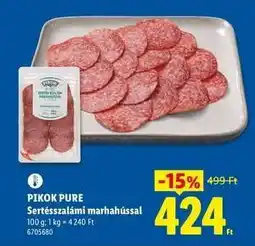 Lidl Pikok Pure Sertésszalámi marhahússal ajánlat