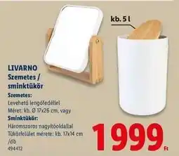 Lidl LIVARNO Szemetes / sminktükör ajánlat