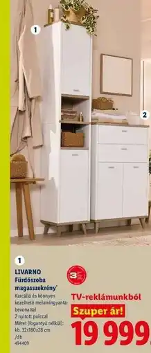 Lidl Livarno Fürdőszoba magasszekrény ajánlat