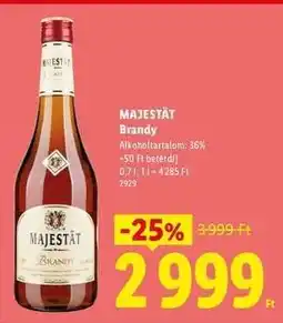 Lidl Majestat Brandy ajánlat