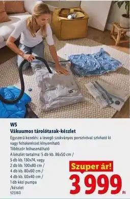 Lidl W5 Vákuumos tárolótasak-készlet ajánlat