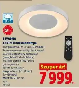 Lidl LIVARNO LED-es fürdőszobalámpa ajánlat