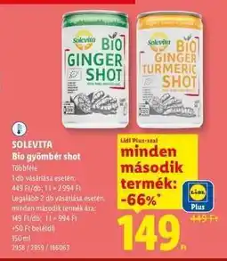 Lidl SOLEVITA Bio gyömbér shot ajánlat