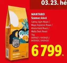 Lidl MANTARO Szemes kávé ajánlat