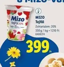 Lidl MIZO Tejföl ajánlat