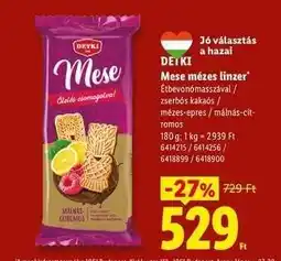 Lidl DETKI Mese mézes linzer ajánlat