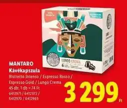 Lidl MANTARO Kávékapszula ajánlat