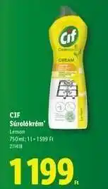 Lidl CIF Súrolókrém ajánlat