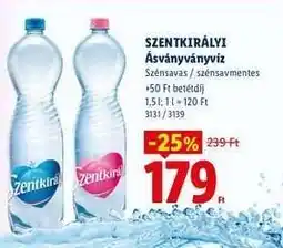 Lidl SZENTKIRÁLYI Ásványvíz ajánlat