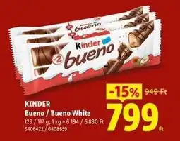 Lidl KINDER Bueno / Bueno White ajánlat