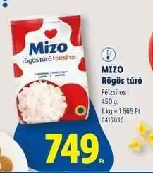 Lidl MIZO Rögös túró ajánlat