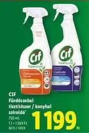 Lidl CIF Fürdőszobai tisztítószer / konyhai zsíroldó ajánlat
