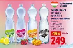 Lidl SZENTKIRÁLYI Egy csepp gyümölcs/extradús ásványvíz ajánlat