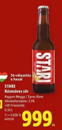 Lidl STARI Kézműves sör ajánlat
