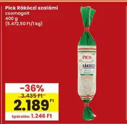 Interspar PICK Rákóczi szalámi ajánlat