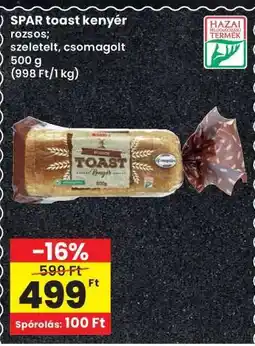 Interspar SPAR toast kenyér ajánlat