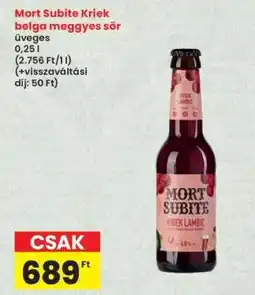 Interspar Mort Subite Kriek belga meggyes sör ajánlat