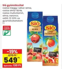 Interspar Sió gyümölcsital ajánlat