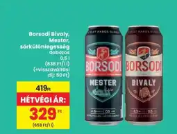 Interspar Borsodi Bivaly, Mester, sörkülönlegesség ajánlat