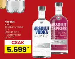 Spar Absolut vodka, Raspberry vodka ajánlat