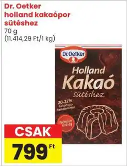 Spar Dr. Oetker holland kakaópor sütéshez ajánlat