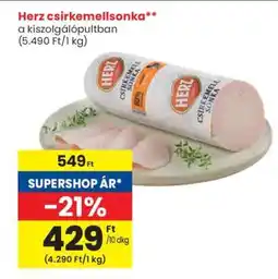 Spar Herz csirkemellsonka ajánlat