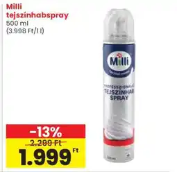 Spar Milli tejszínhabspray ajánlat