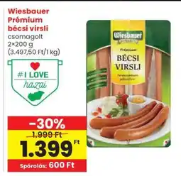 Spar Wiesbauer Prémium bécsi virsli ajánlat