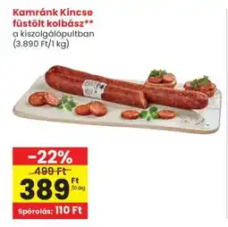 Spar Kamránk Kincse füstölt kolbász ajánlat