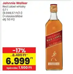 Spar JOHNNIE WALKER Red Label Whisky ajánlat