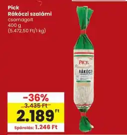 Spar PICK Rákóczi szalámi ajánlat