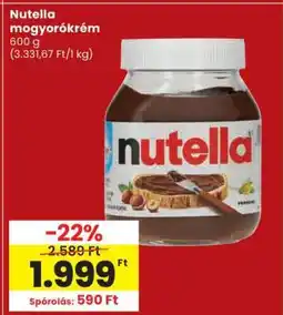 Spar Nutella mogyorókrém ajánlat