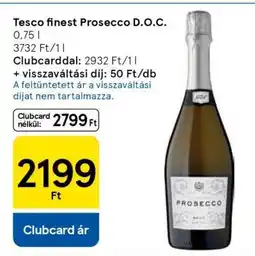 Tesco Tesco finest Prosecco D.O.C ajánlat