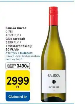 Tesco Sauska Cuvée ajánlat