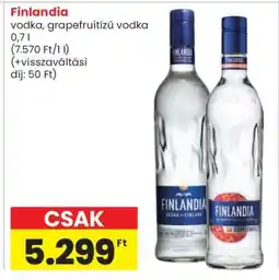 Spar Finlandia vodka, grapefruitízű vodka ajánlat