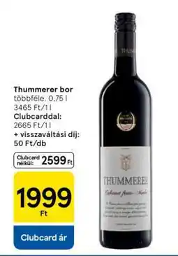 Tesco Thummerer bor ajánlat