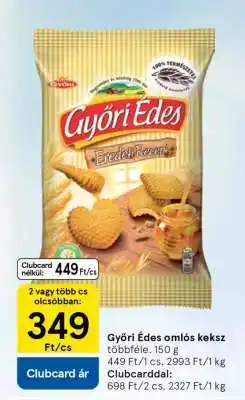 Tesco Győri Édes omlós keksz ajánlat