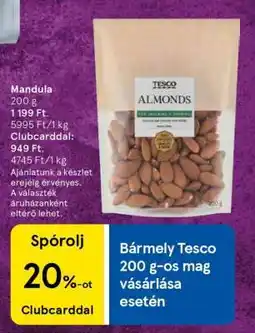Tesco Mandula ajánlat
